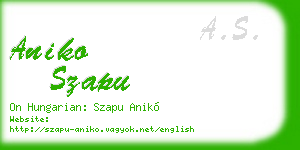 aniko szapu business card